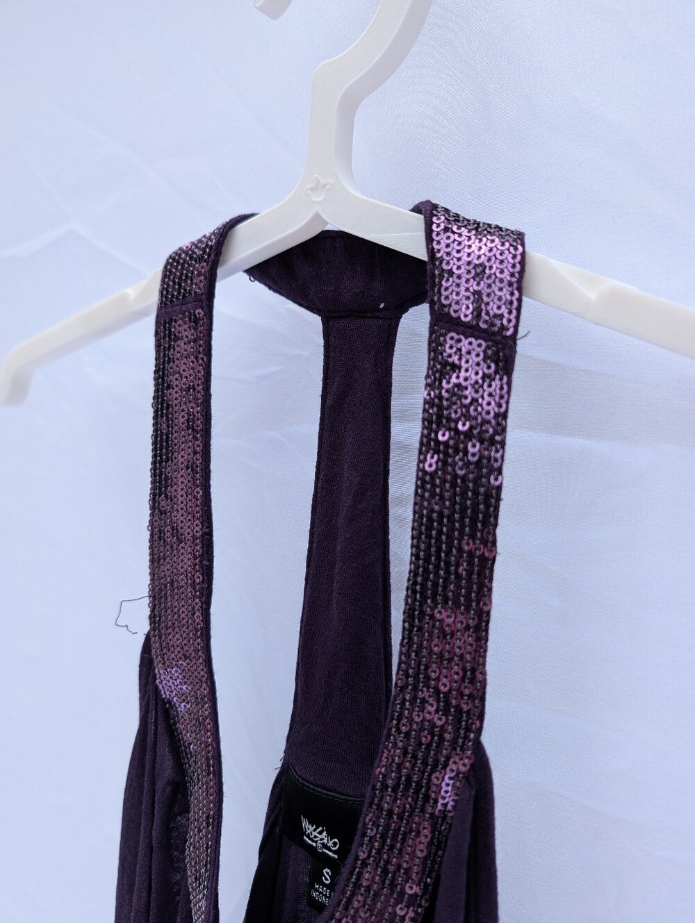 Y2K Mossimo Sequins Purple Tank Top - Picture 4 of 8